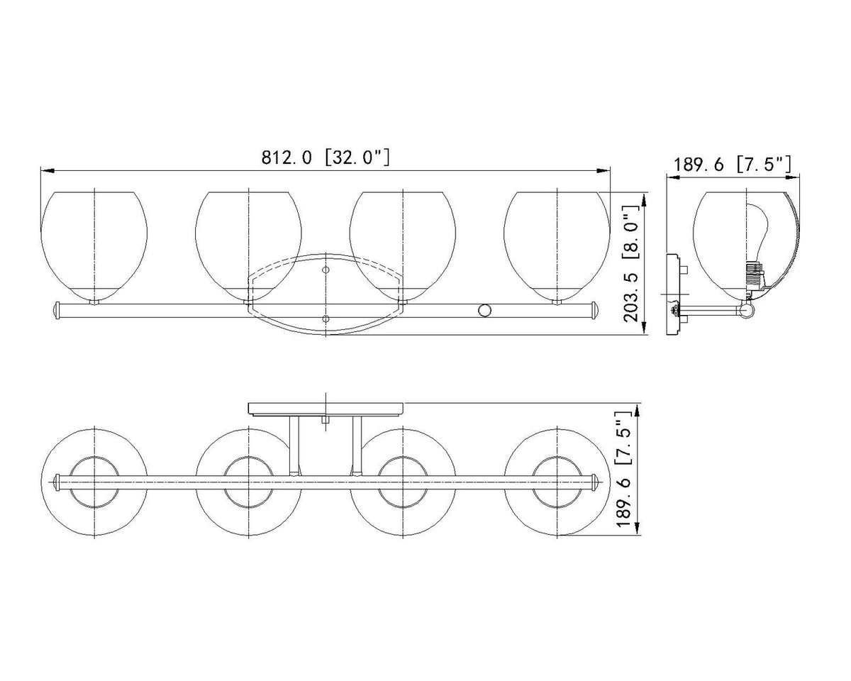 Luminaire de vanité Colette Nickel brossé, 32" – vue 6