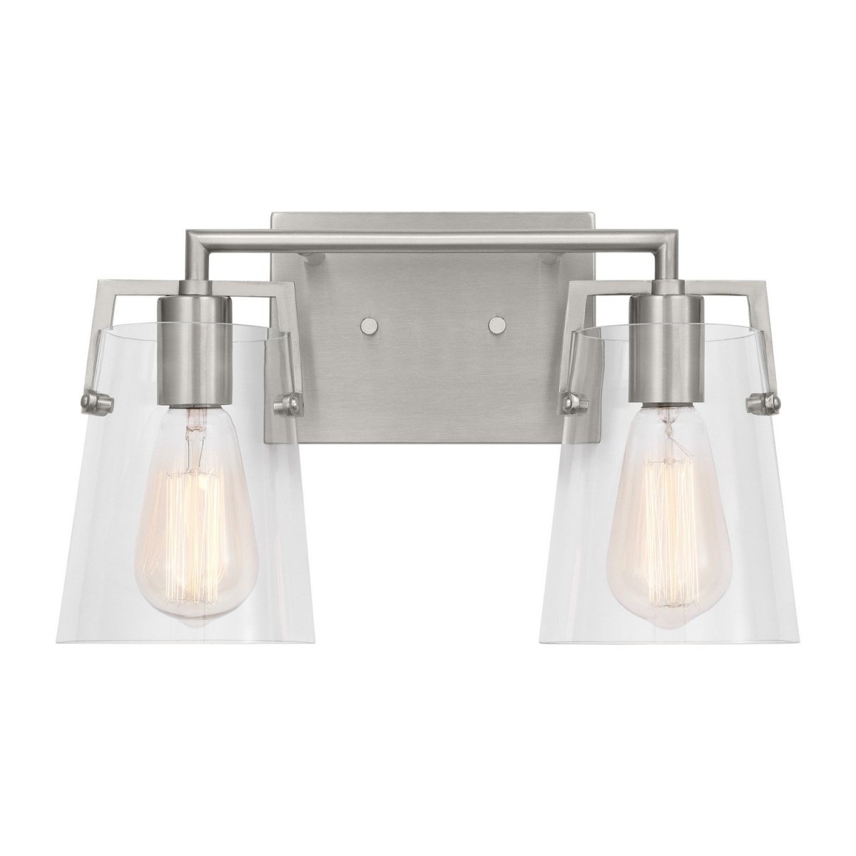 Luminaire de vanité Crofton - Acier brossé Transparent 14 5/8" by Visual Comfort Studio | Luminaires & cie