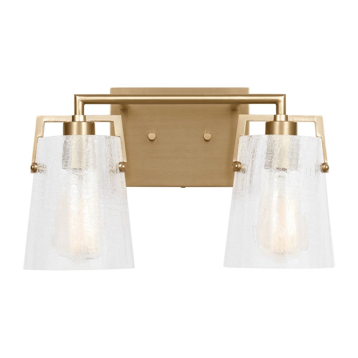 Luminaire de vanité Crofton - Laiton satiné Verre craquelé transparent 14 5/8" by Visual Comfort Studio | Luminaires & cie