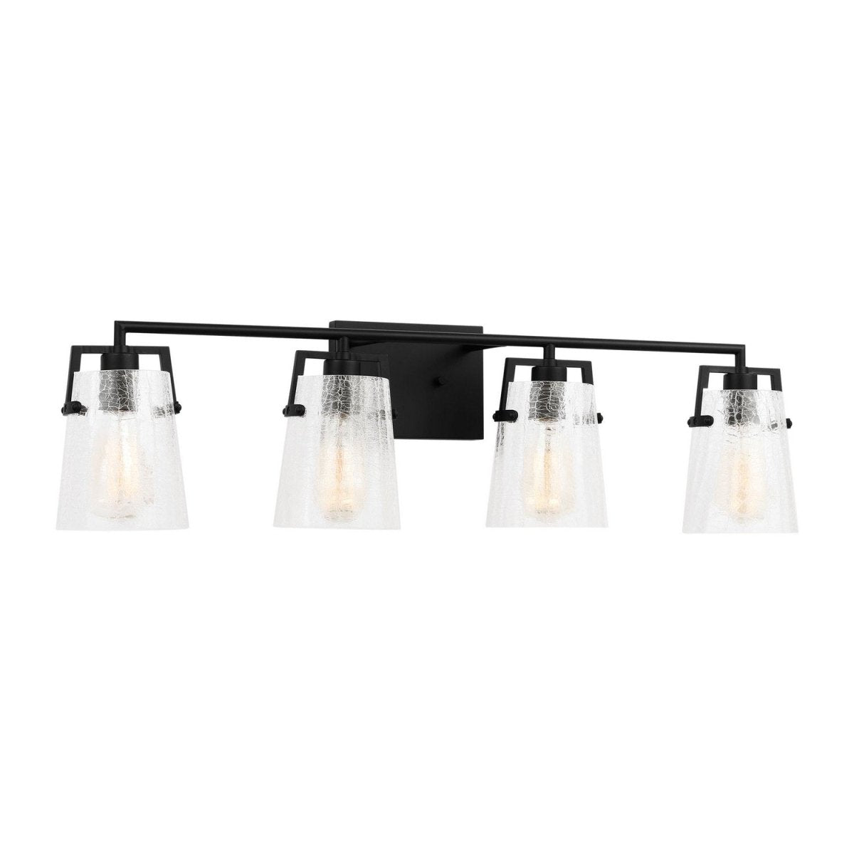 Luminaire de vanité Crofton - Noir minuit Verre craquelé transparent 33 3/8" by Visual Comfort Studio | Luminaires & cie