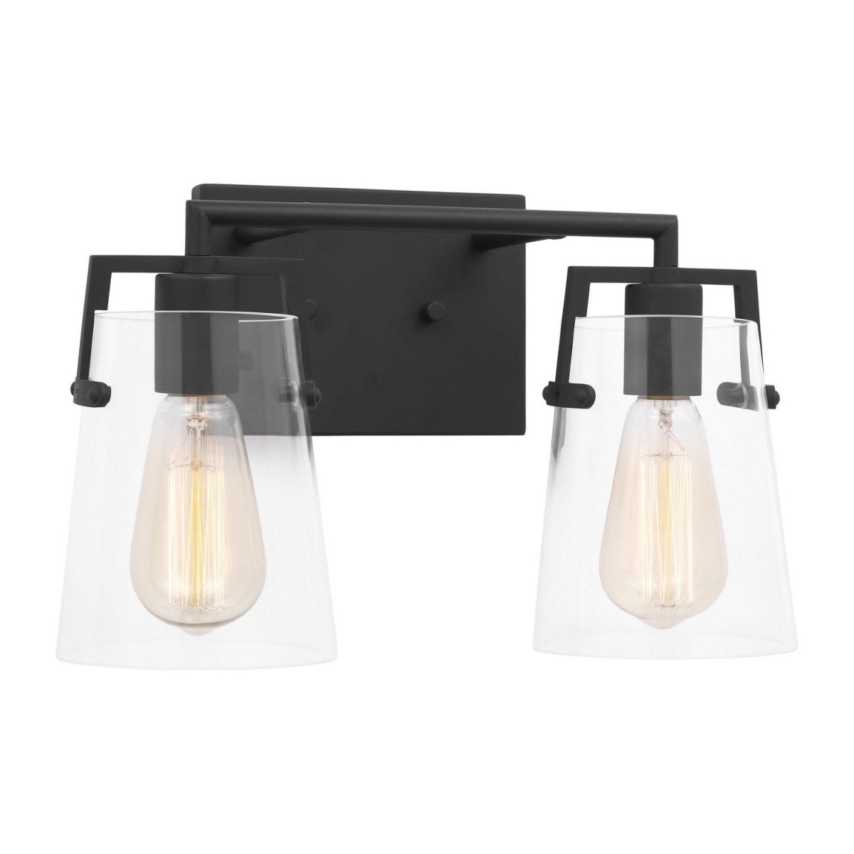 Luminaire de vanité Crofton - Laiton satiné Verre craquelé transparent 33 3/8" by Visual Comfort Studio | Luminaires & cie