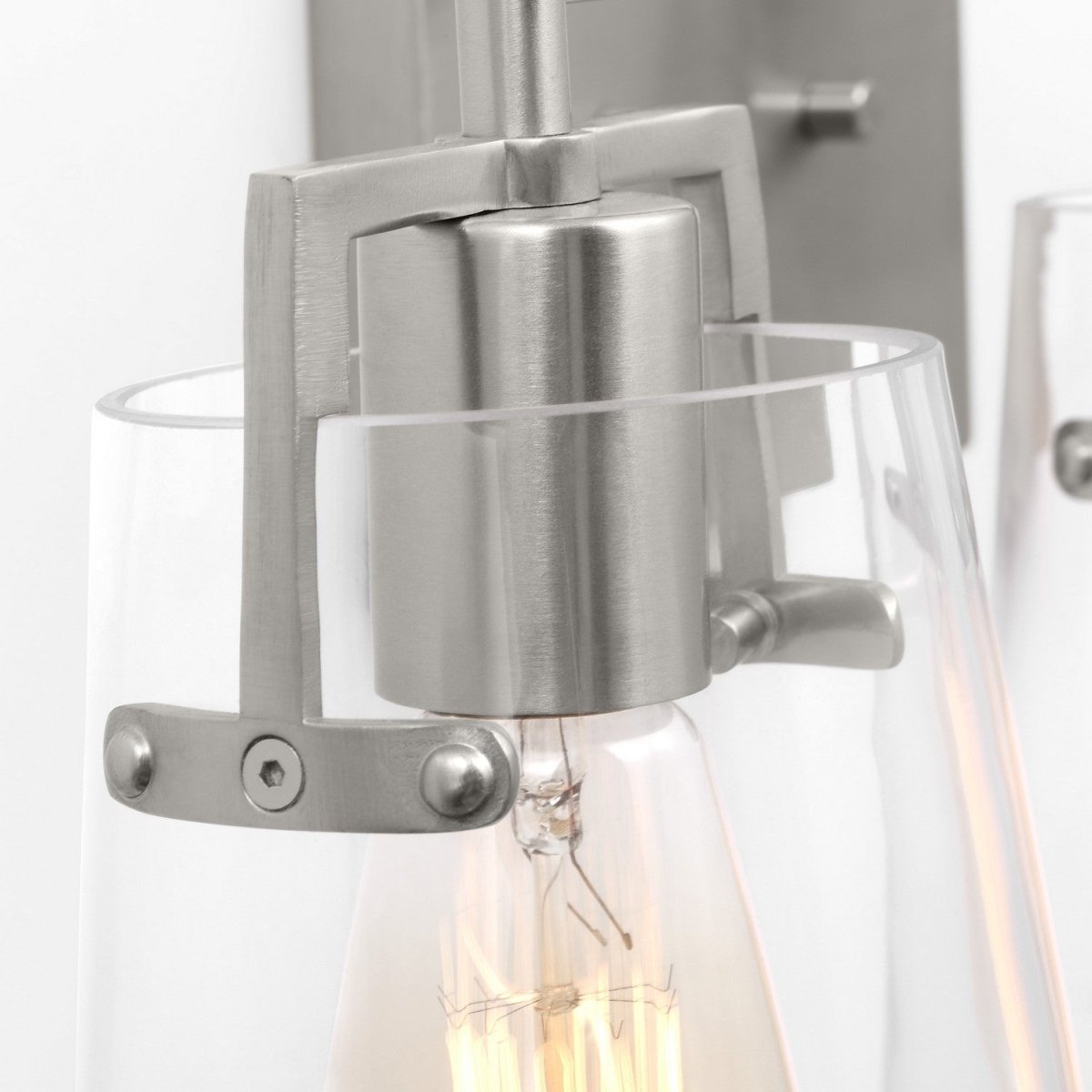 Luminaire de vanité Crofton - Laiton satiné Verre craquelé transparent 33 3/8" by Visual Comfort Studio | Luminaires & cie
