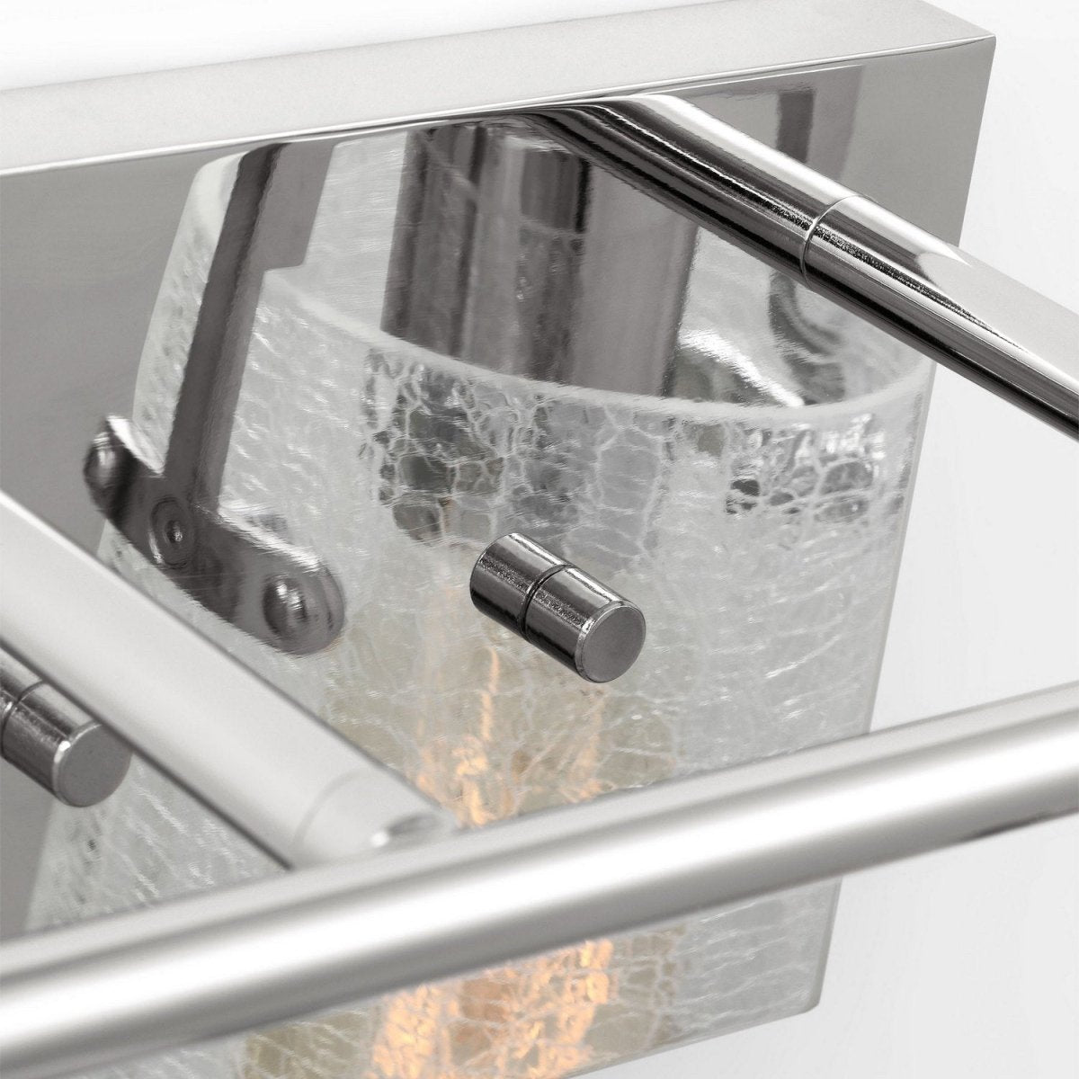 Luminaire de vanité Crofton - Laiton satiné Verre craquelé transparent 33 3/8" by Visual Comfort Studio | Luminaires & cie