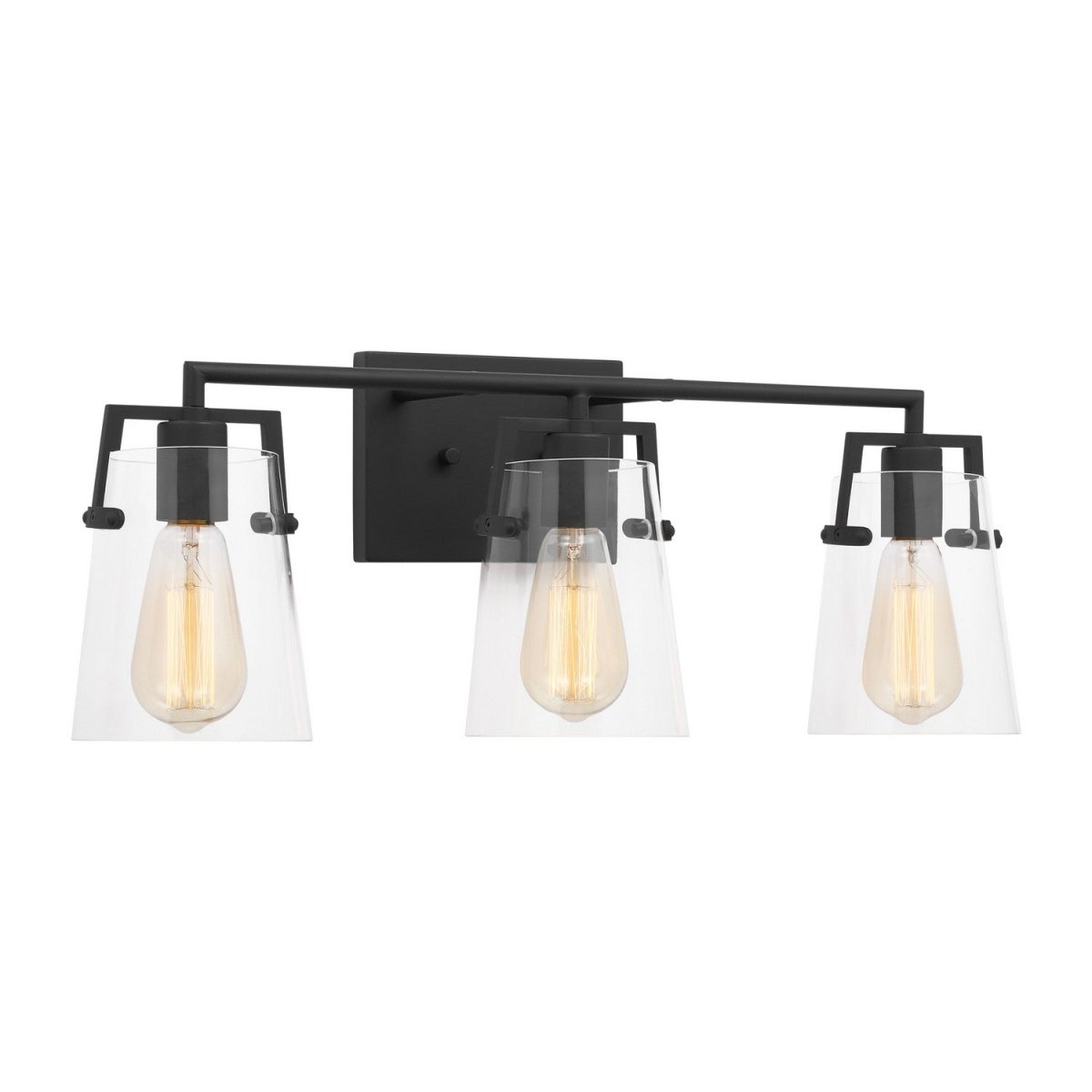 Luminaire de vanité Crofton - Laiton satiné Verre craquelé transparent 33 3/8" by Visual Comfort Studio | Luminaires & cie