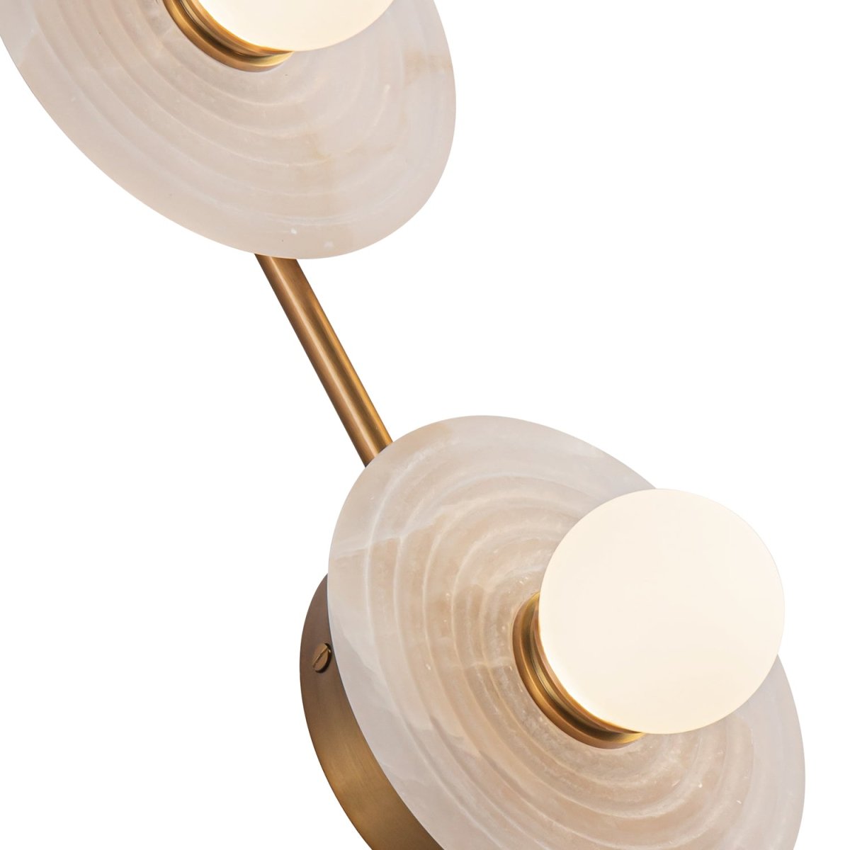 Luminaire de vanité Dahlia - Laiton / albâtre vintage 13 3/4" by Alora Lighting | Luminaires & cie