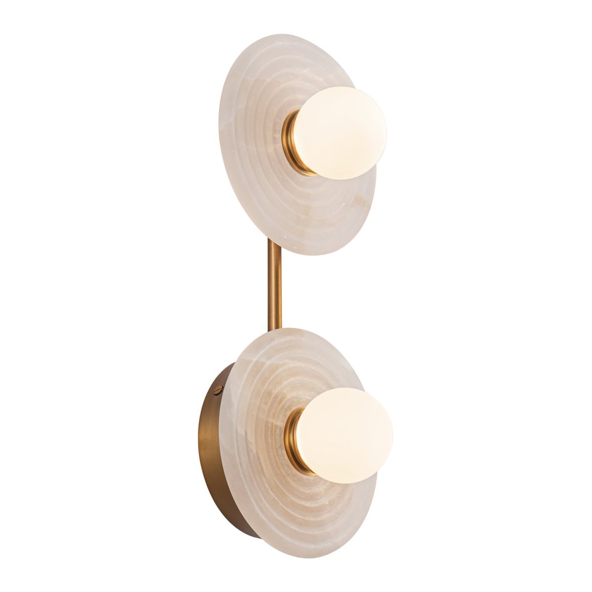 Luminaire de vanité Dahlia - Laiton / albâtre vintage 13 3/4" by Alora Lighting | Luminaires & cie