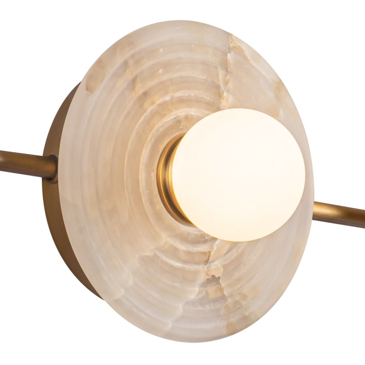 Luminaire de vanité Dahlia - Laiton / albâtre vintage 21 5/8" by Alora Lighting | Luminaires & cie