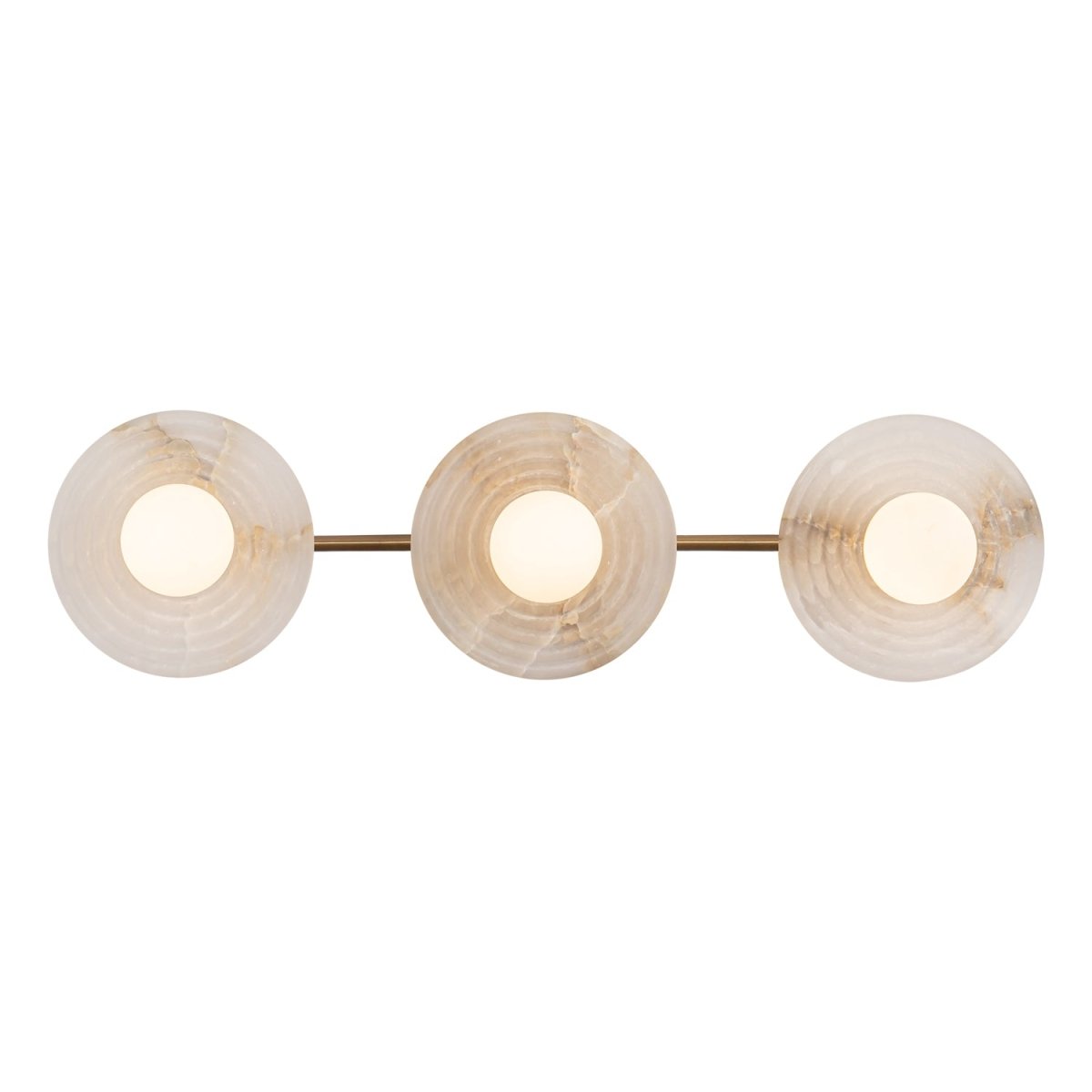 Luminaire de vanité Dahlia - Laiton / albâtre vintage 21 5/8" by Alora Lighting | Luminaires & cie