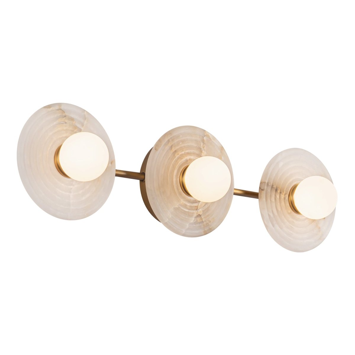 Luminaire de vanité Dahlia - Laiton / albâtre vintage 21 5/8" by Alora Lighting | Luminaires & cie