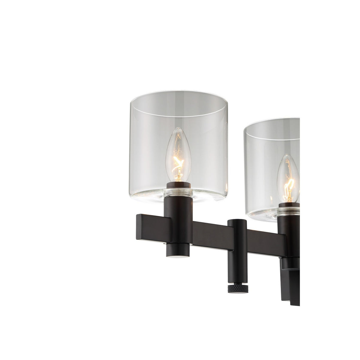 Luminaire de vanité Decato Noir mat, nombre ampoules 3 – vue 2