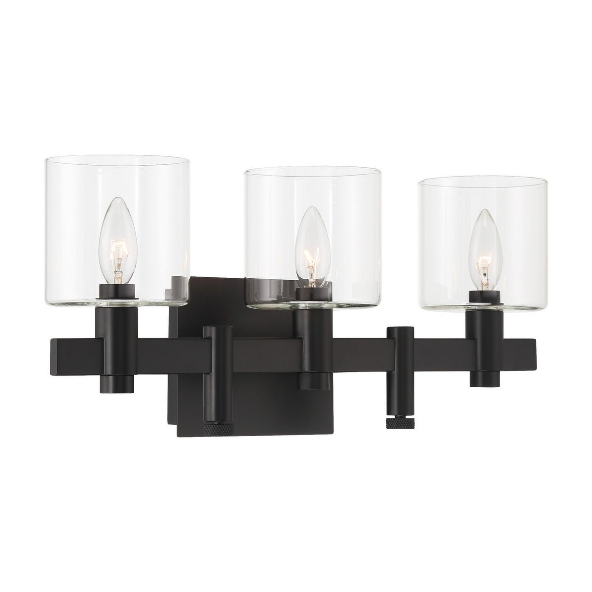 Luminaire de vanité Decato Noir mat, nombre ampoules 3 – Eurofase