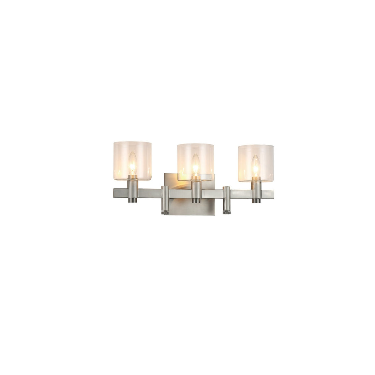 Luminaire de vanité Decato Nickel satiné, nombre ampoules 3 – vue 2