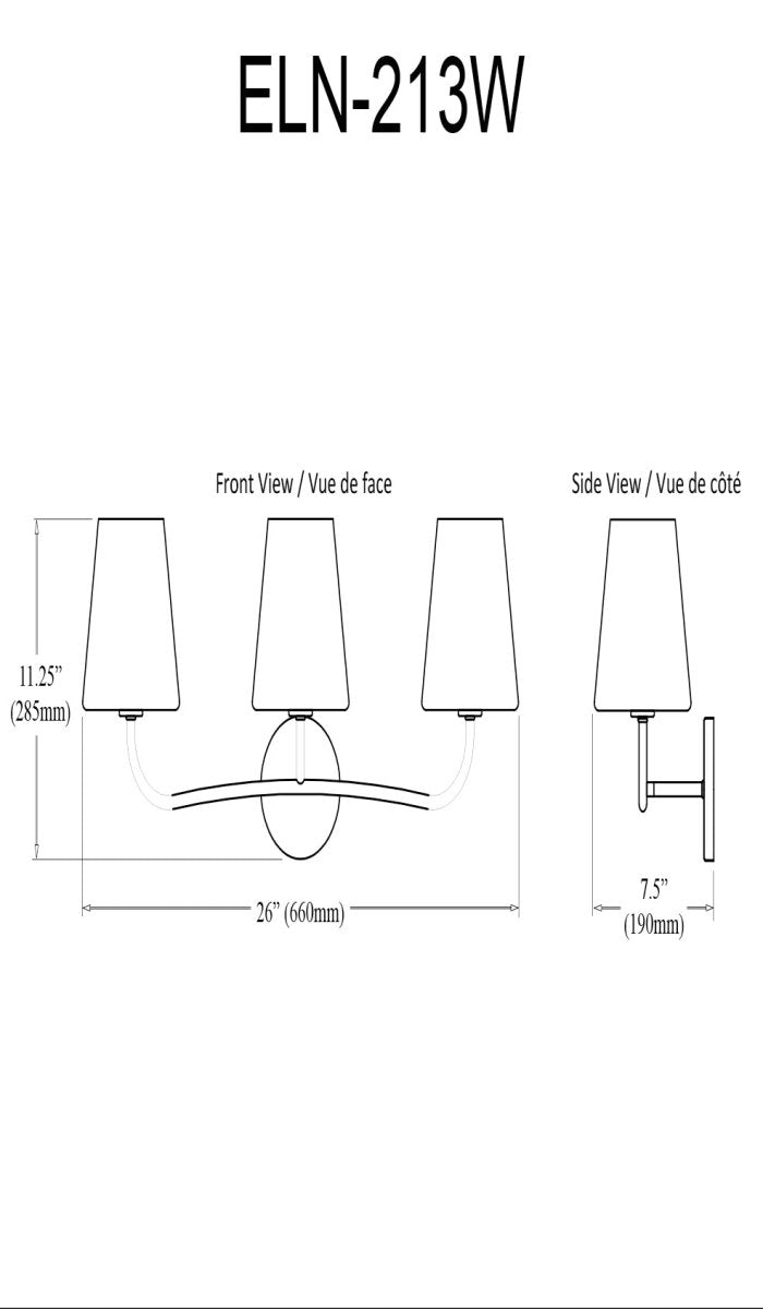 Luminaire de vanité Eleanor - Laiton vieilli Blanc opal by Dainolite | Luminaires & cie