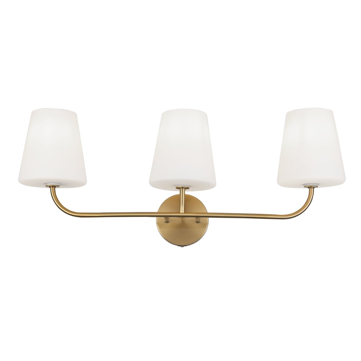 Luminaire de vanité Eleanor - Laiton vieilli Blanc opal by Dainolite | Luminaires & cie