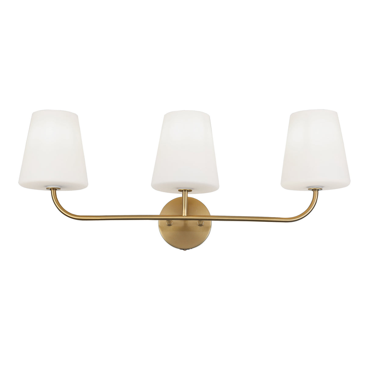 Luminaire de vanité Eleanor Laiton vieilli, Blanc – Dainolite