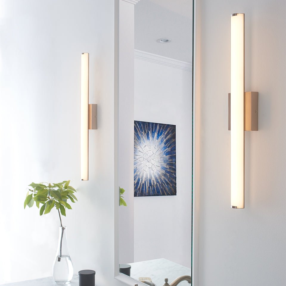 Luminaire de vanité Finn - Nickel satiné by Tech Lighting | Luminaires & cie