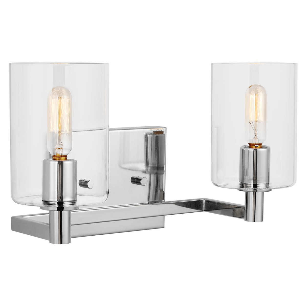Luminaire de vanité Fullton - Chrome 14 1/4" Ampoules DEL incluses by Visual Comfort Studio | Luminaires & cie