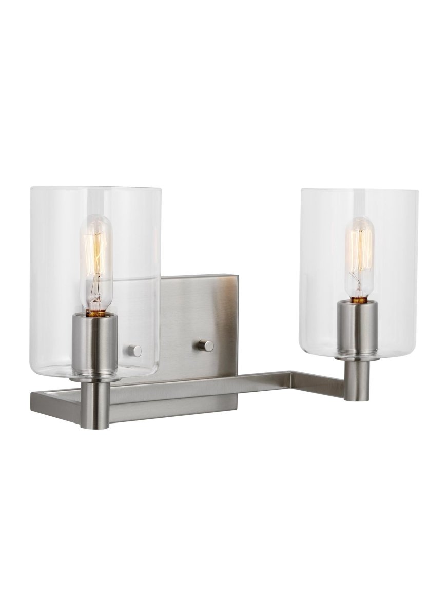 Luminaire de vanité Fullton - Nickel brossé 14 1/4" Ampoules DEL incluses by Visual Comfort Studio | Luminaires & cie