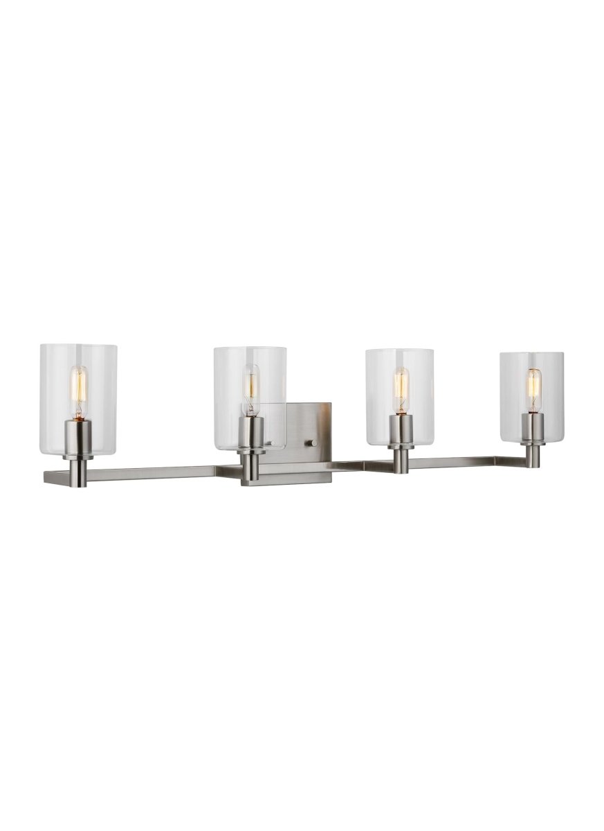 Luminaire de vanité Fullton - Nickel brossé 35" Ampoules DEL incluses by Visual Comfort Studio | Luminaires & cie
