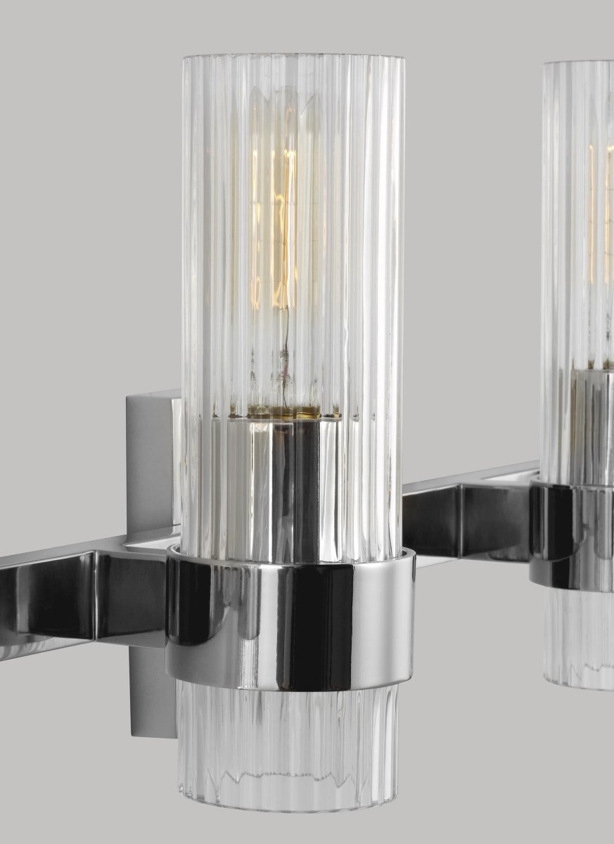 Luminaire de vanité Geneva - Nickel poli 30" by Visual Comfort Studio | Luminaires & cie