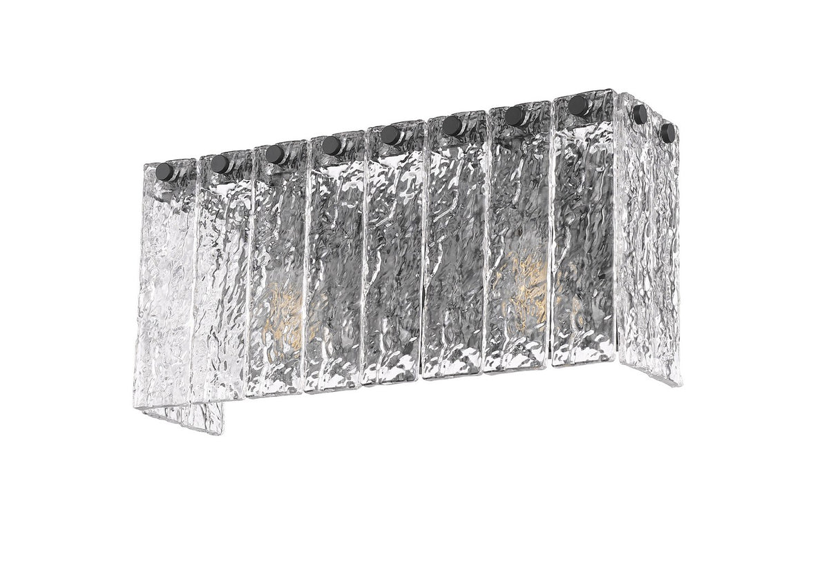 Barre d'éclairage de salle de bain Glacier Noir mat, 15" – vue 4