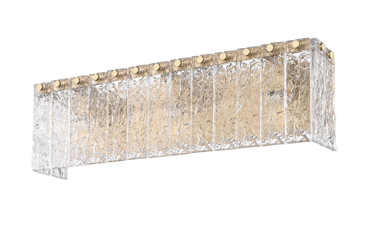 Barre d'éclairage de salle de bain Glacier Or moderne, 24" – vue 4