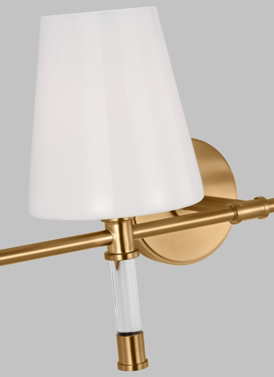 Luminaire de vanité Hanover - Nickel poli 34 1/8" by Visual Comfort Studio | Luminaires & cie