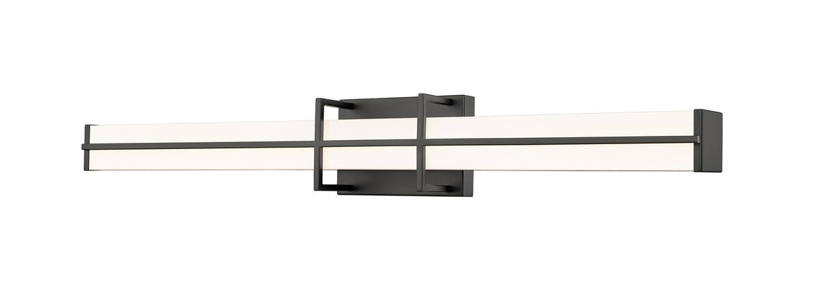 Barre d'éclairage de salle de bain Harrison Noir mat, 32" – Z-Lite