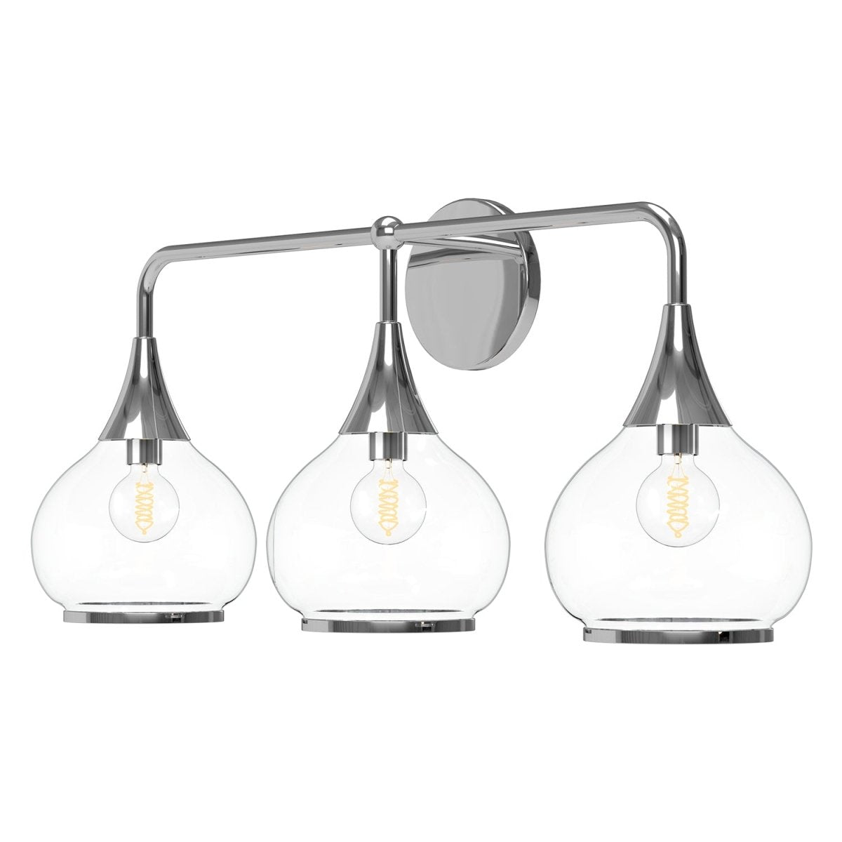Luminaire de vanité Hazel - Chrome / verre transparent 26 3/4" by Alora Lighting | Luminaires & cie