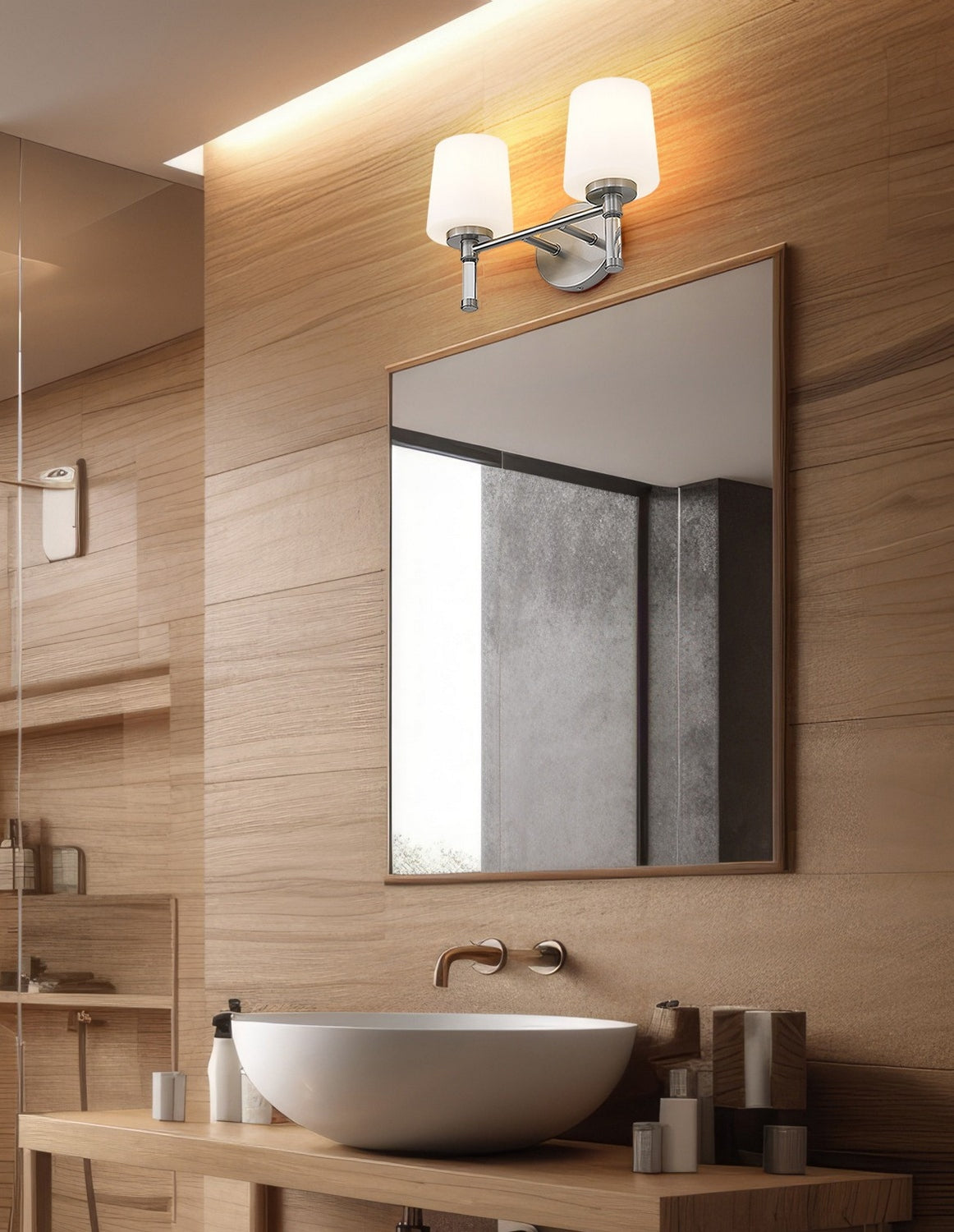 Luminaire de vanité Henri Nickel brossé, 14" – vue 7