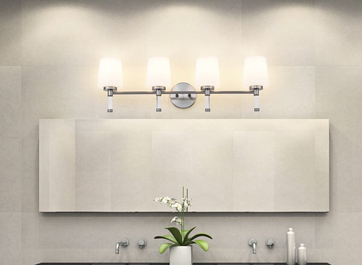 Luminaire de vanité Henri Nickel brossé, 32" – vue 8