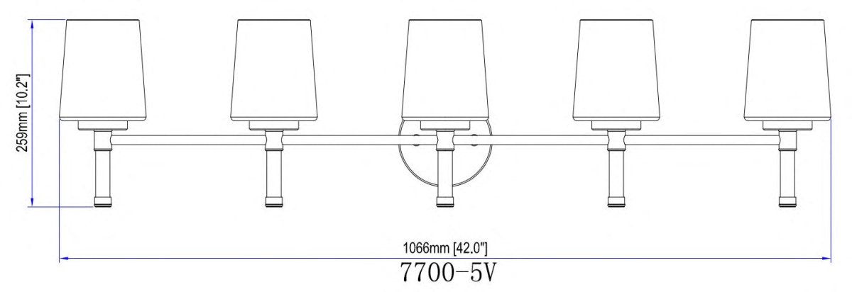 Luminaire de vanité Henri - Or moderne 42" by Z-Lite | Luminaires & cie
