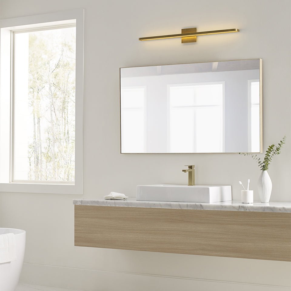 Luminaire de vanité horizontal Banda - Noir mat 24" by Tech Lighting | Luminaires & cie