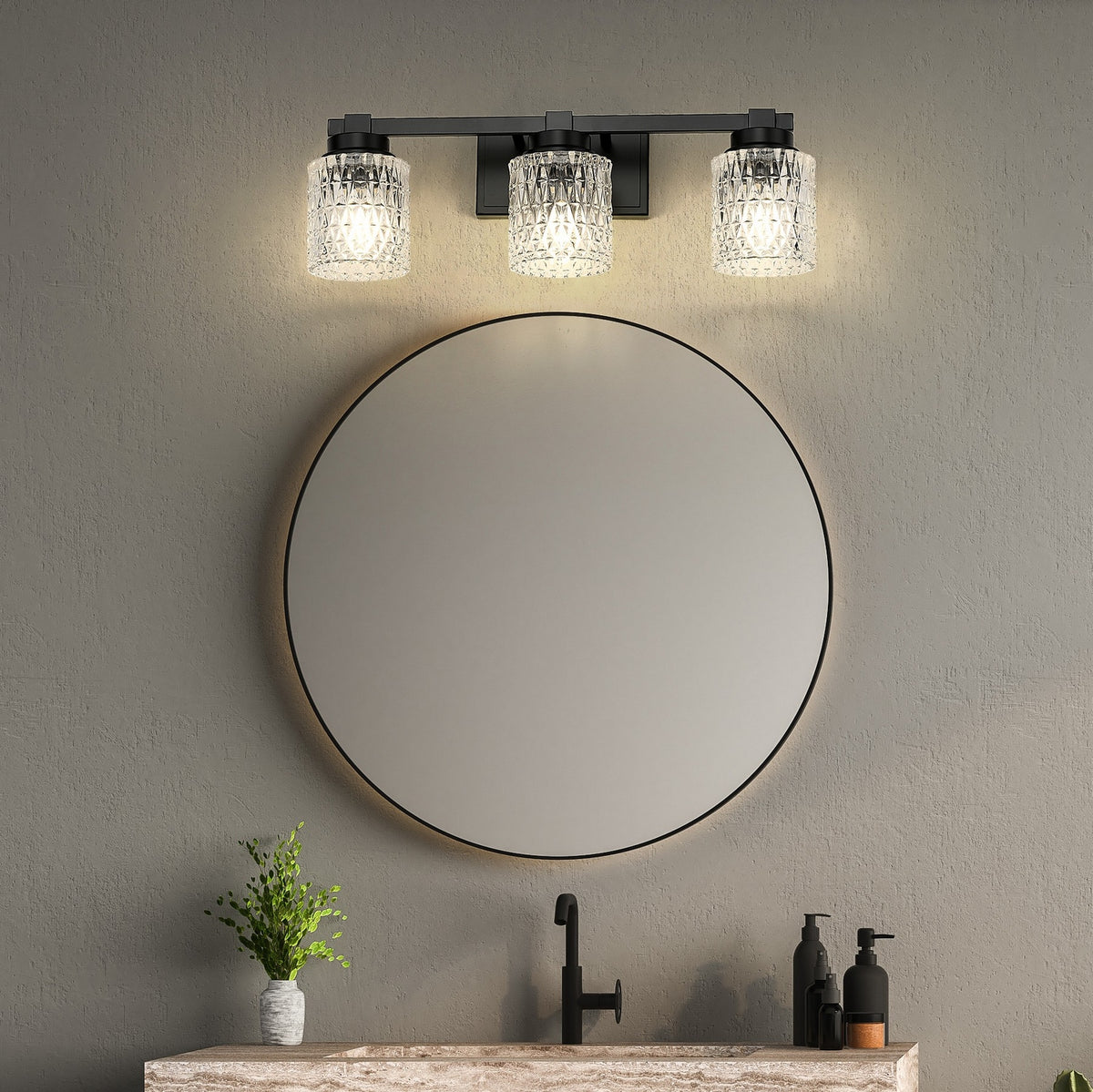 Luminaire de vanité Jacqueline Noir mat, 22 3/4" – vue 8