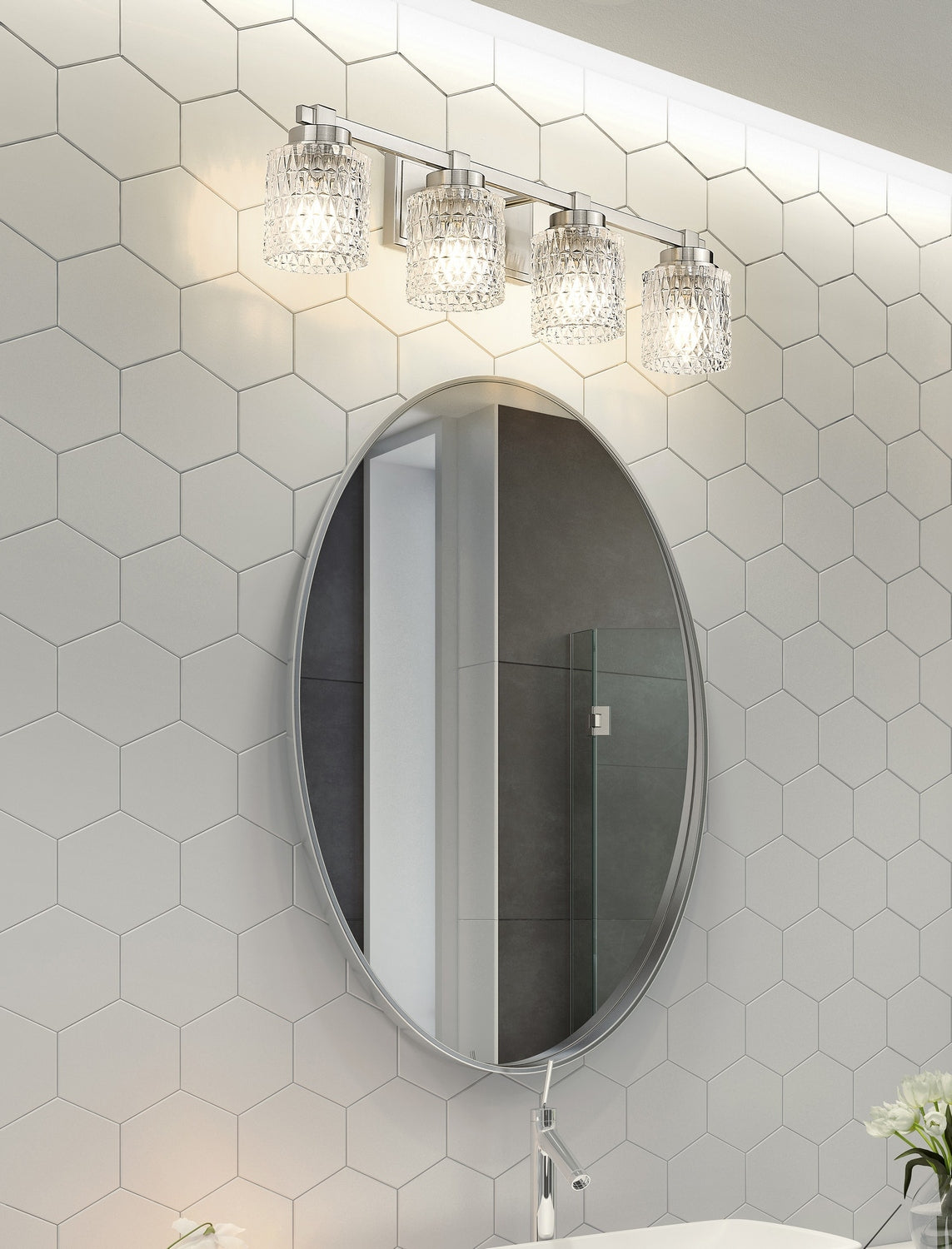Luminaire de vanité Jacqueline Nickel brossé, 31 1/2" – vue 7