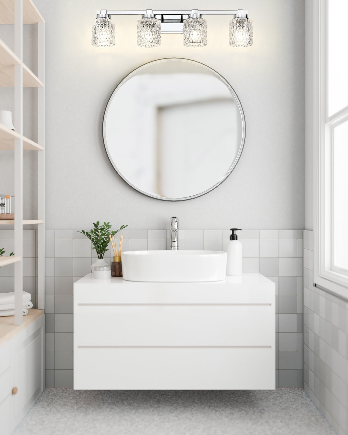 Luminaire de vanité Jacqueline Chrome, 31 1/2" – vue 7