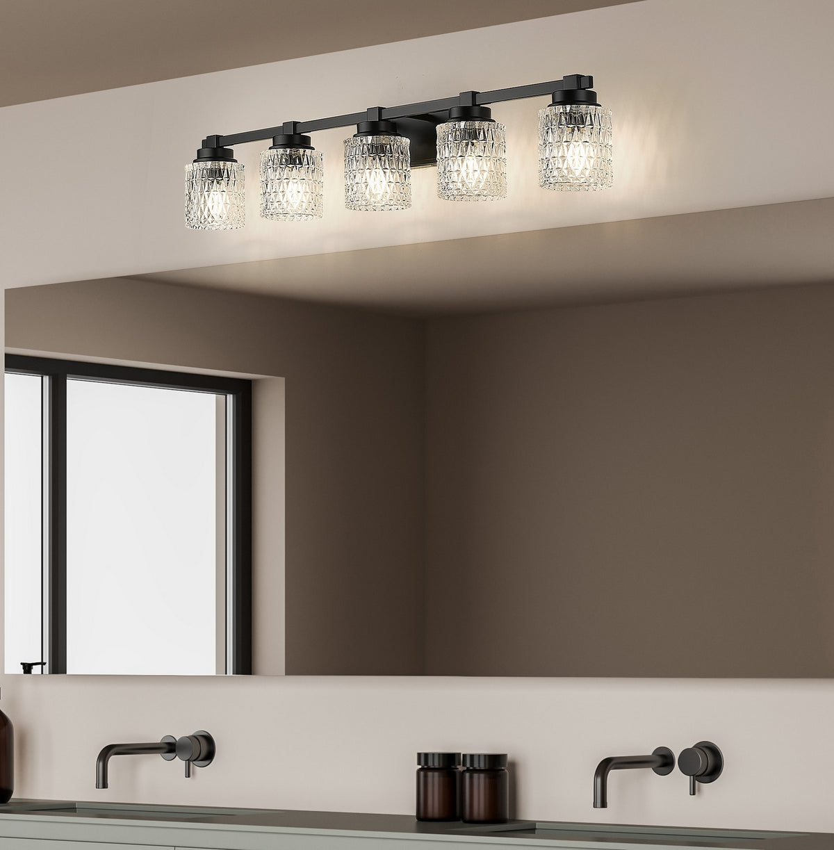 Luminaire de vanité Jacqueline Noir mat, 40 1/4" – vue 7