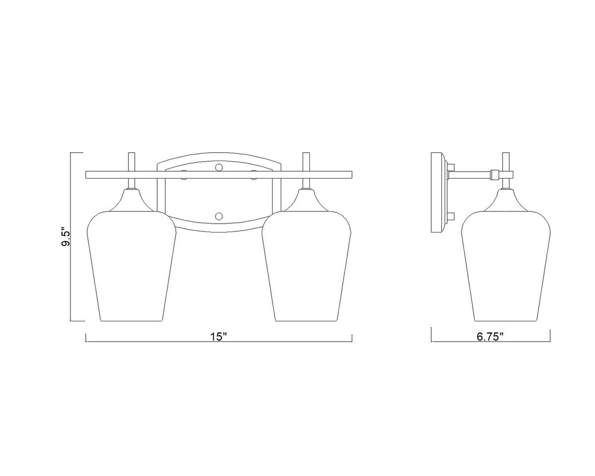 Luminaire de vanité Joliet Laiton bruni, 15" – vue 5