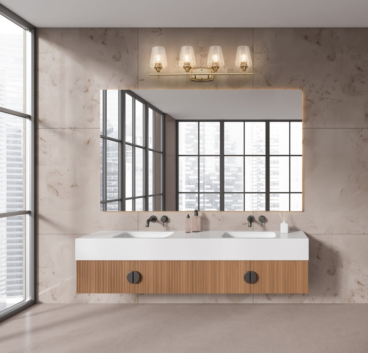 Luminaire de vanité Joliet Laiton bruni, 30" – vue 5