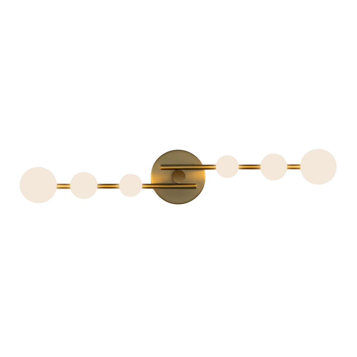 Luminaire de vanité Cypress Or brossé/Verre opale – vue 3