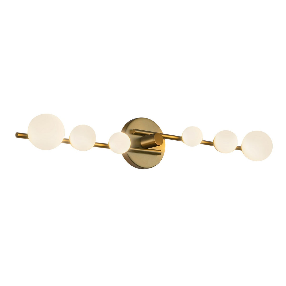 Luminaire de vanité Cypress Or brossé/Verre opale – Kuzco Lighting