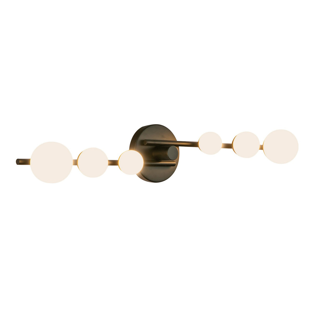 Luminaire de vanité Cypress Noir / Verre opale – vue 2