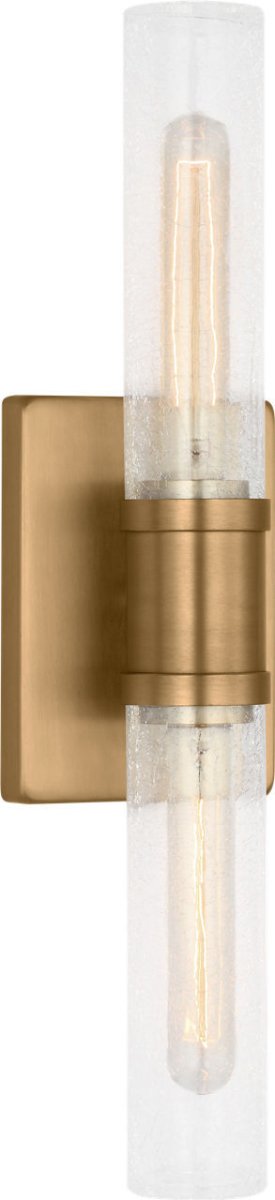 Luminaire de vanité Keaton - Laiton satiné Verre craquelé transparent 20" by Visual Comfort Studio | Luminaires & cie