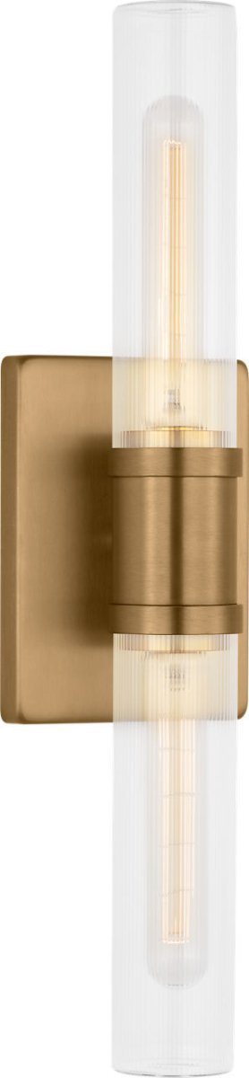Luminaire de vanité Keaton - Laiton satiné Transparent strié 20" by Visual Comfort Studio | Luminaires & cie