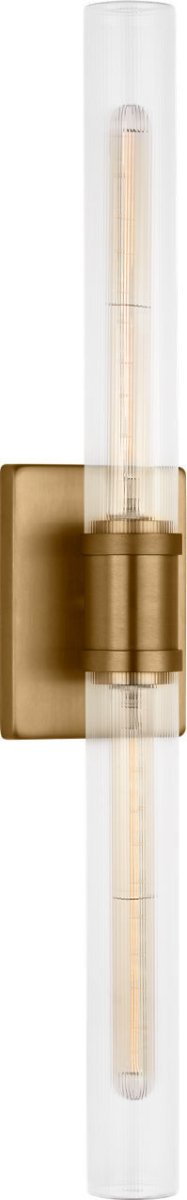 Luminaire de vanité Keaton - Laiton satiné Transparent strié 30" by Visual Comfort Studio | Luminaires & cie