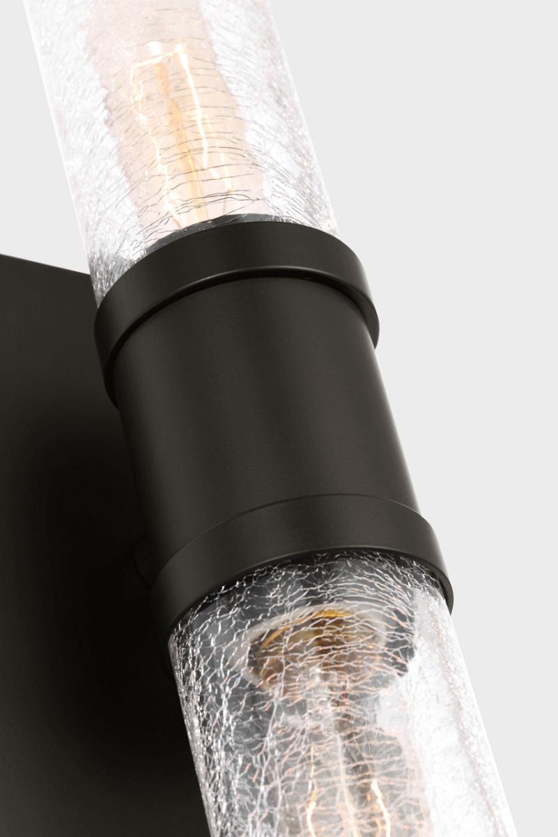 Luminaire de vanité Keaton - Nickel brossé Transparent strié 30" by Visual Comfort Studio | Luminaires & cie