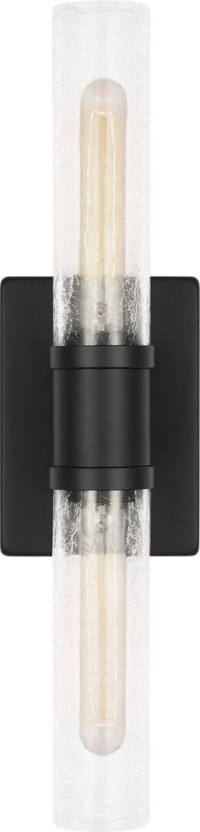 Luminaire de vanité Keaton - Nickel brossé Transparent strié 30" by Visual Comfort Studio | Luminaires & cie