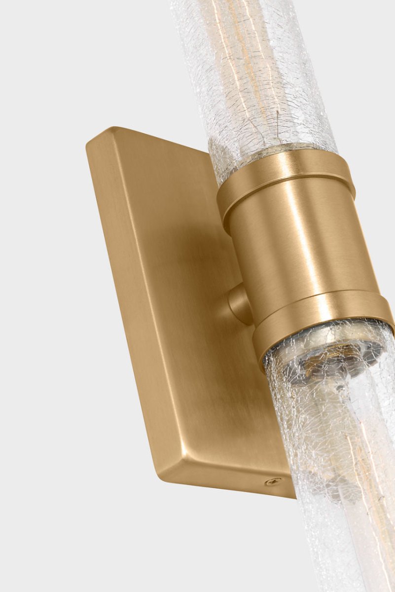 Luminaire de vanité Keaton - Nickel brossé Transparent strié 30" by Visual Comfort Studio | Luminaires & cie