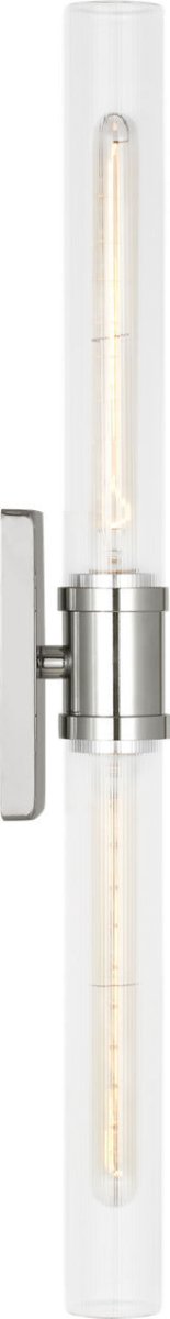 Luminaire de vanité Keaton - Nickel brossé Transparent strié 30" by Visual Comfort Studio | Luminaires & cie