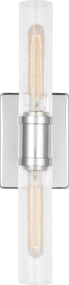 Luminaire de vanité Keaton - Nickel brossé Transparent strié 30" by Visual Comfort Studio | Luminaires & cie